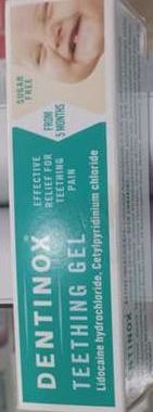 Dentinox teething gel lidocaine sugar free
