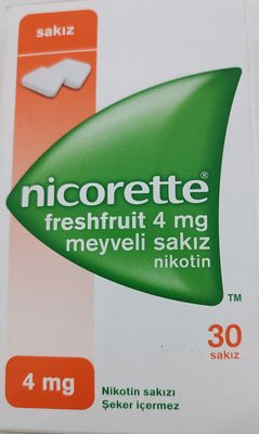 Nicorette Freshfruit 4mg nicotine gum 30 pieces
