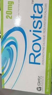 Rovista 20mg Rosuvastatin Getz Pharma