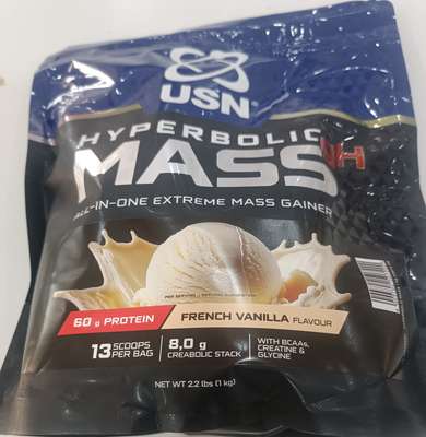 USN Hyperbolic Mass extreme mass gainer 1kg French Vanilla