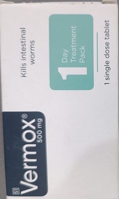 Vermox 500mg Mebendazole single dose